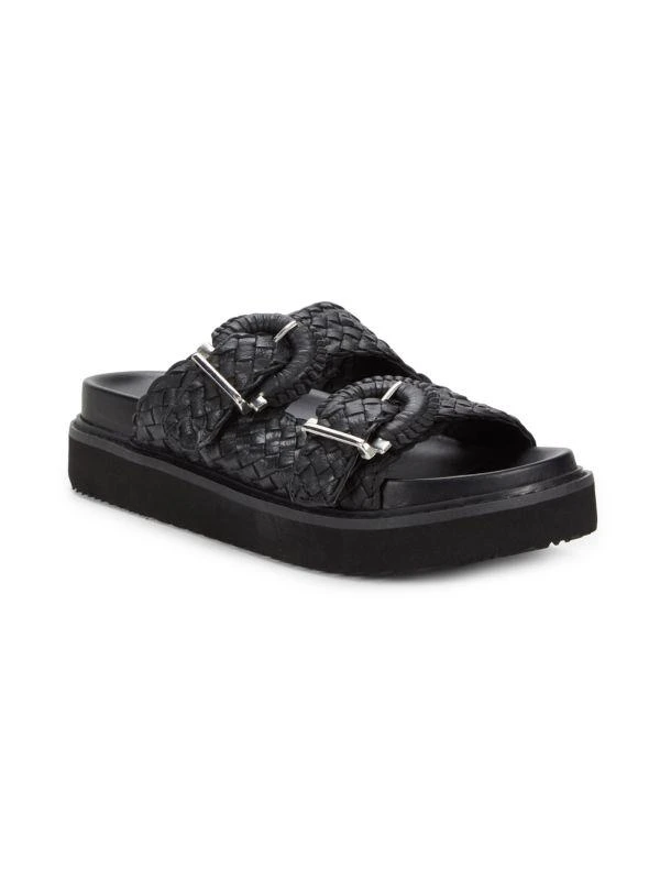 Marc Fisher Auggie ​Woven Leather Slide Sandals 2