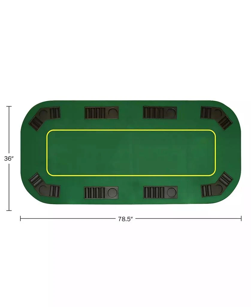 Trademark Global Trademark Poker 80" Deluxe Texas Holdem Folding Poker Tabletop 6
