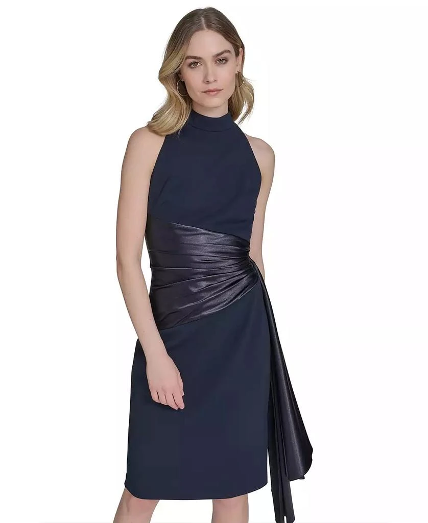 Eliza J Women's Waist-Wrap Scuba Sleeveless Midi Dress 5