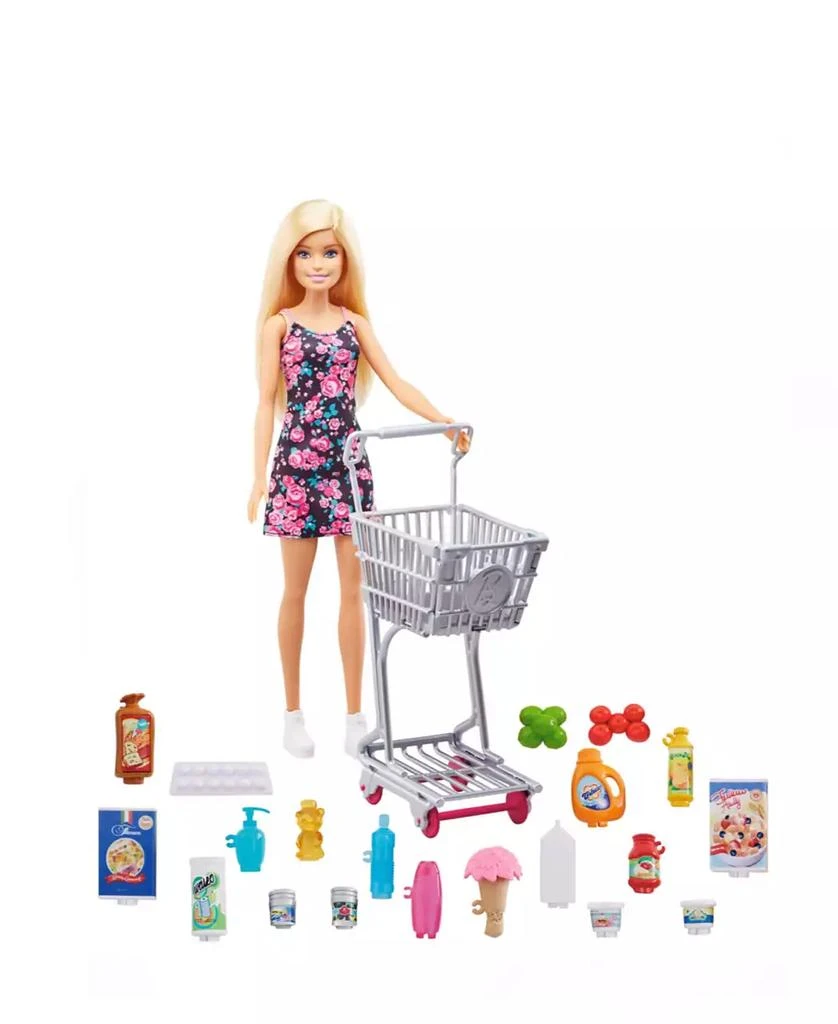 Barbie Supermarket Shopping Doll Playset with Accessories Shopping Cart 2