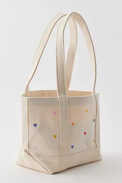 BAGGU BAGGU Embroidered Small Heavyweight Canvas Tote Bag