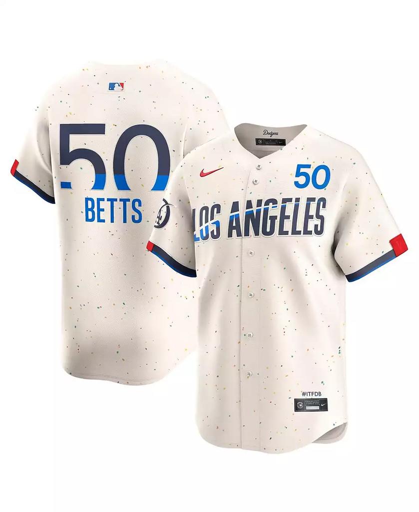 NIKE Men's Mookie Betts Cream Los Angeles Dodgers City Connect Limited Player Jersey