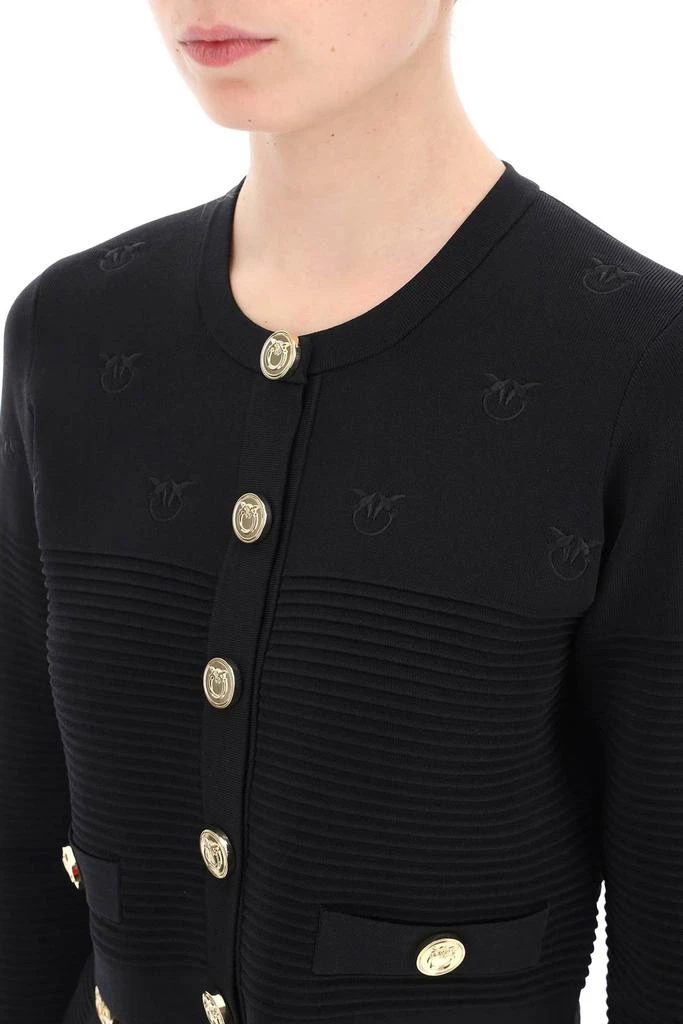 PINKO Ciliegio Cardigan With Love Birds Detailing 4