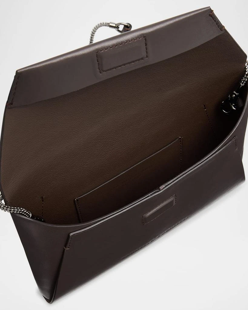 Brunello Cucinelli Envelope Flap Leather Clutch Bag 4