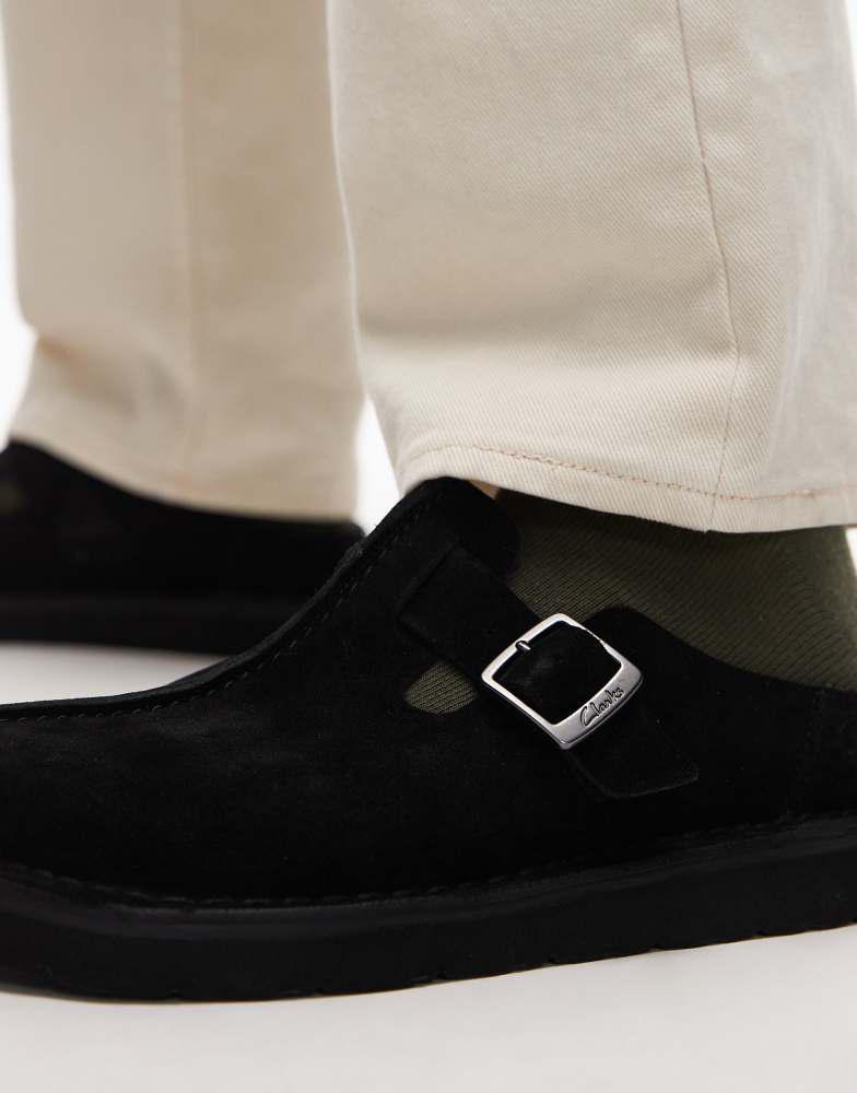 Clarks Clarks Solsbury mule in black suede - Sandals - Compare