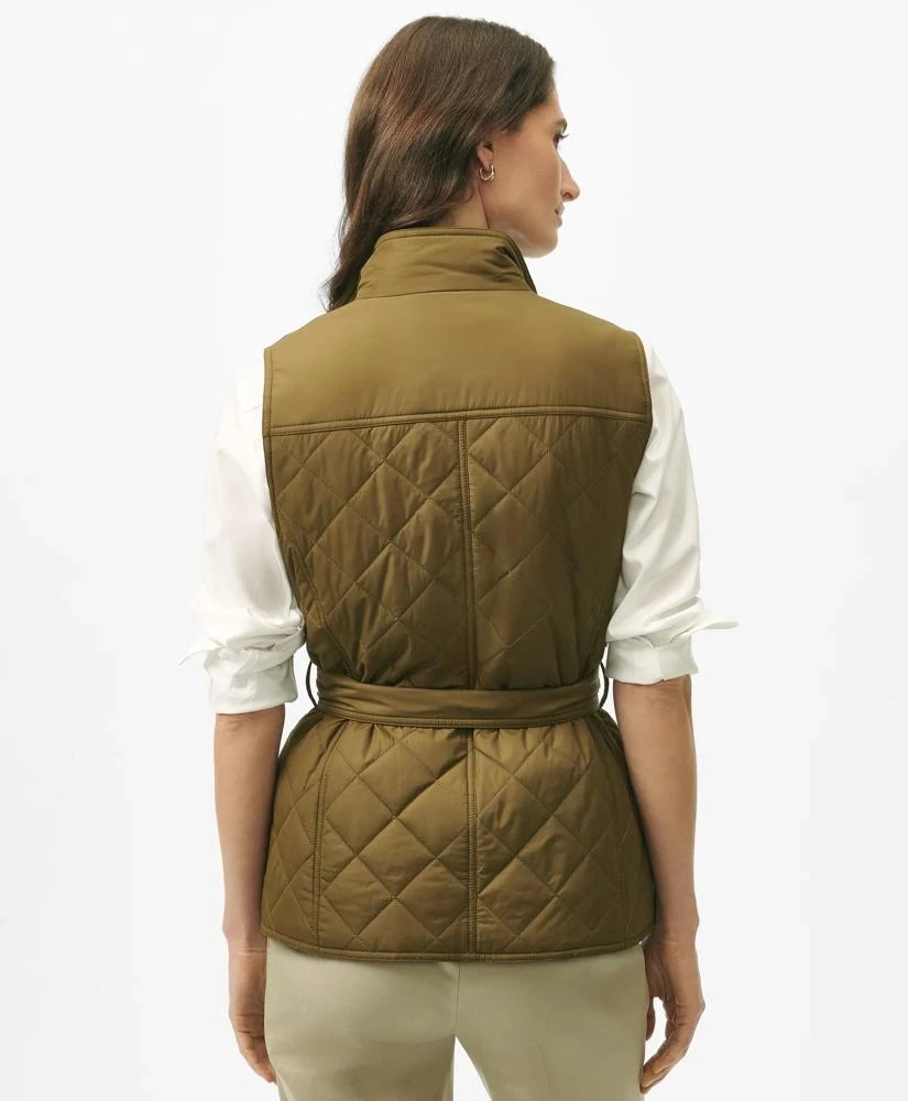 Brooks Brothers Belted Military-Inspired Quilted Vest in Nylon 4