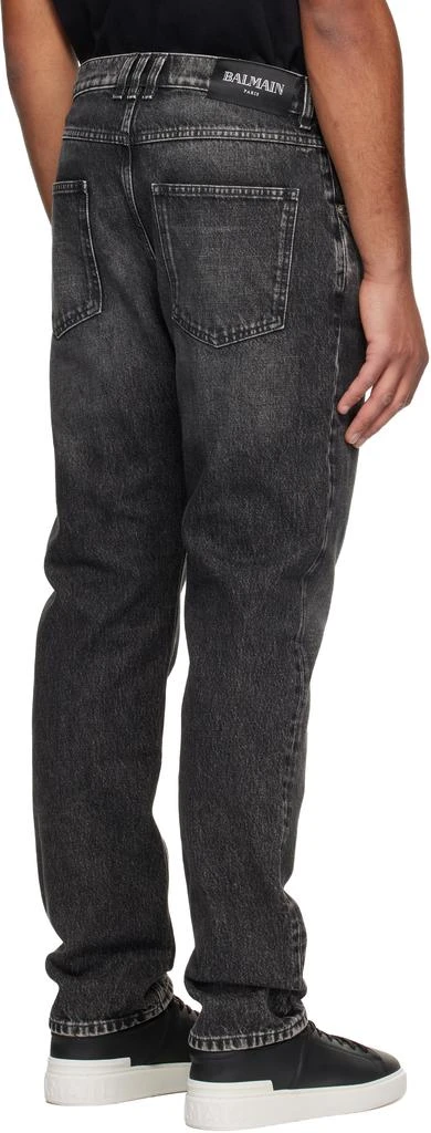 Balmain Black Regular-Fit Denim Jeans 3