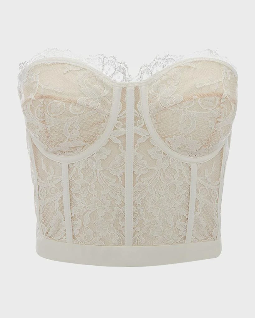Alexander McQueen Strapless Lace Bustier Top 1