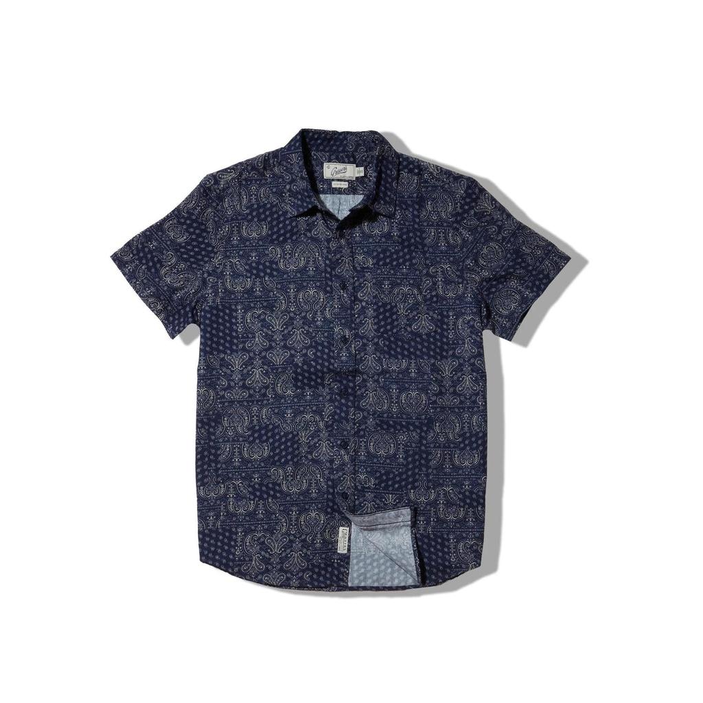 Grayers Bedford Textured Printed Shirt In Bandana Print