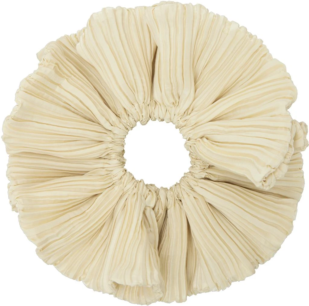 LE17SEPTEMBRE Beige Freya Pleats Scrunchie 1