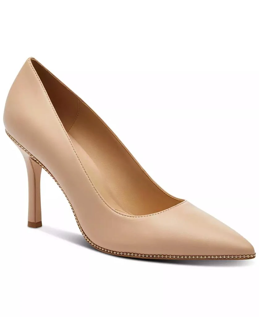 Coach Samantha Signature Pointed-Toe Leather Pumps 1