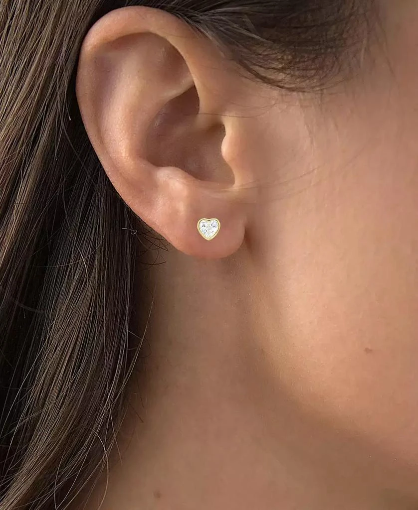 Macy
s 2-Pc. Set Cubic Zirconia Heart Bezel Pendant Necklace 
Matching Stud Earrings 4