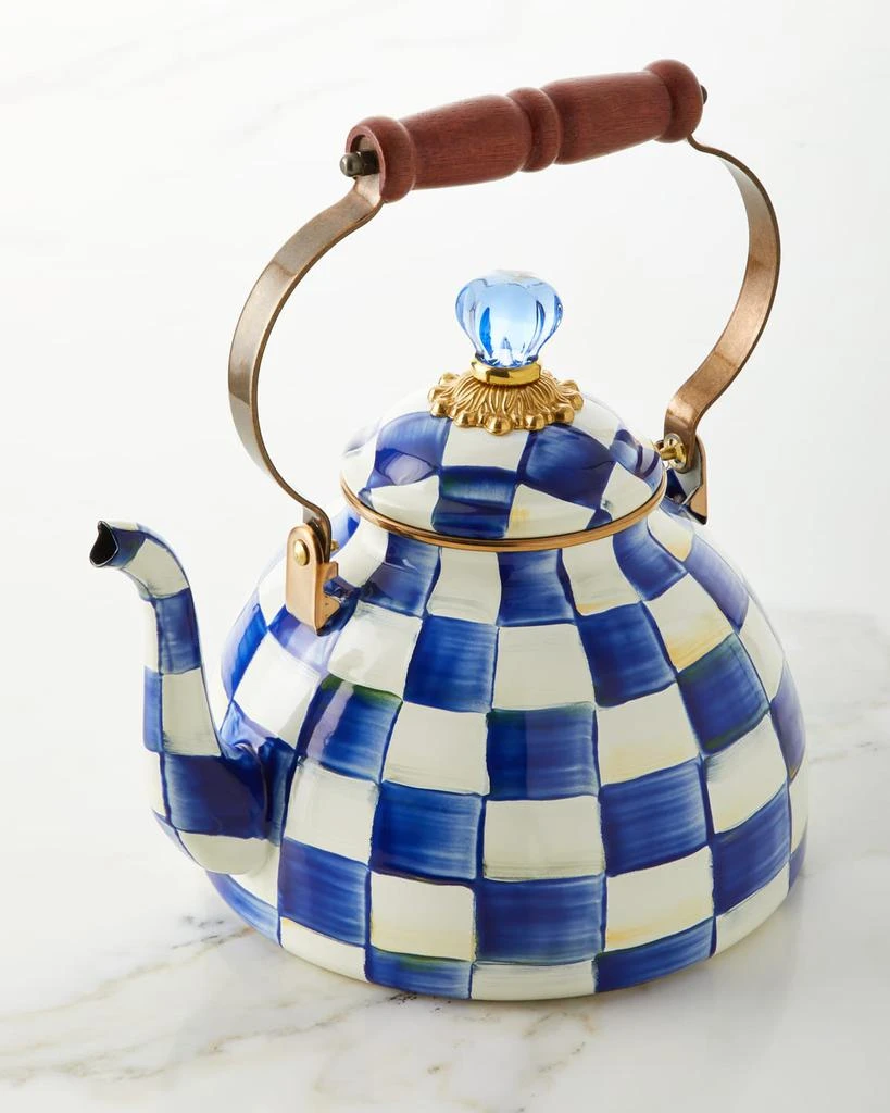 MacKenzie-Childs Royal Check 3-Quart Tea Kettle 1