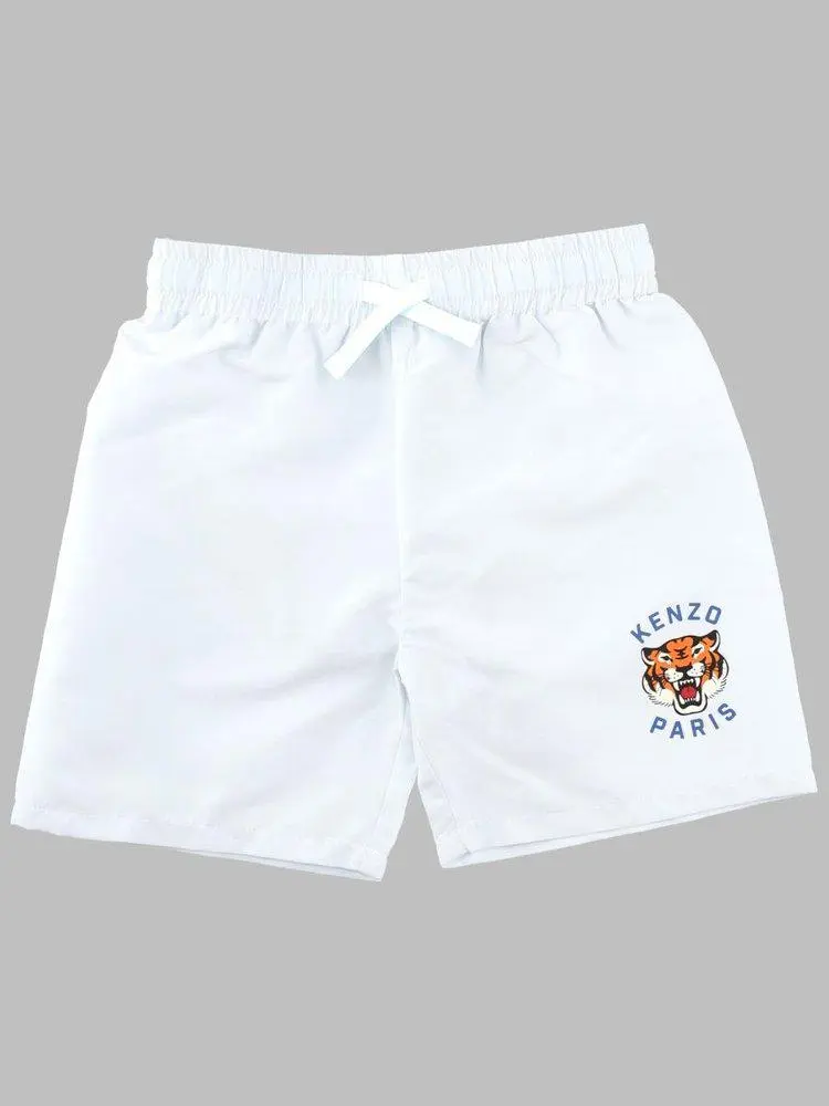 Kenzo Kenzo Kids Logo Print Swim Shorts