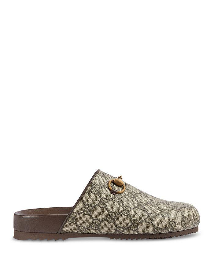 Gucci Women's GG Supreme Horsebit Slippers