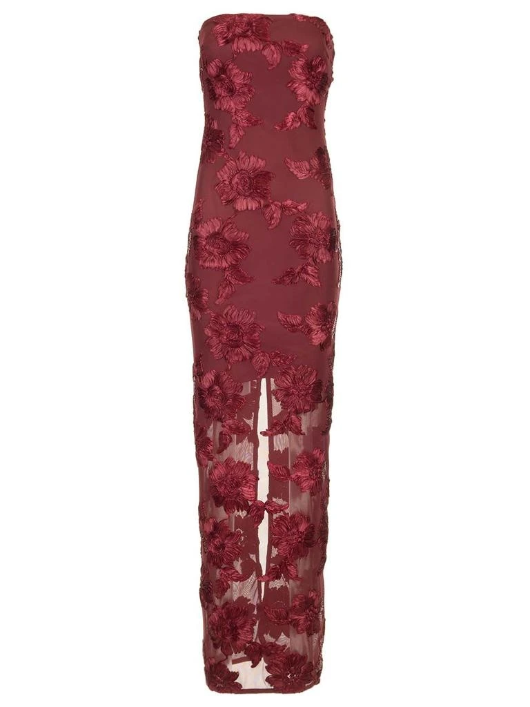 belk burgundy dress Mirabelle Dress in Burgundy Linen  Of Her Own Kind