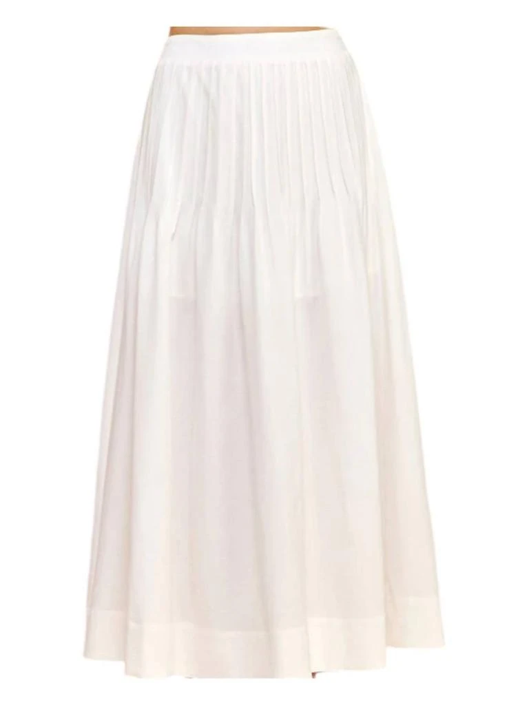 PINCH Pintuck A-Line Maxi Skirt In Off White 2