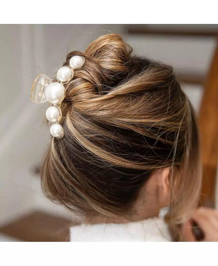 Headbands of Hope Dots Clip - Pearl White 3