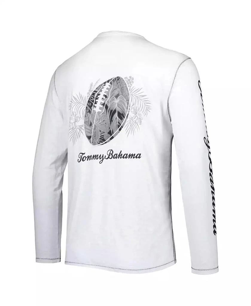 Tommy Bahama Men's White Philadelphia Eagles Laces Out Billboard Long Sleeve T-shirt 2