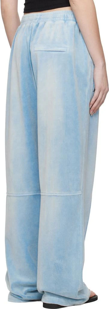 Alexander Wang Blue Crushed Velour Lounge Pants 3