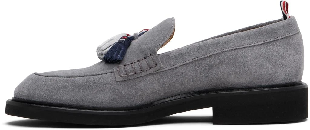 Thom Browne Gray RWB Tassel Loafers 3