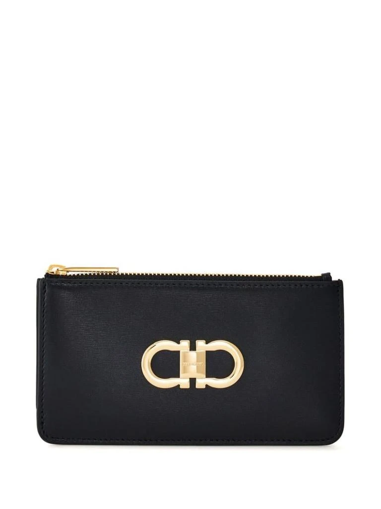 Salvatore Ferragamo Salvatore Ferragamo Gancini Leather Card Case 1