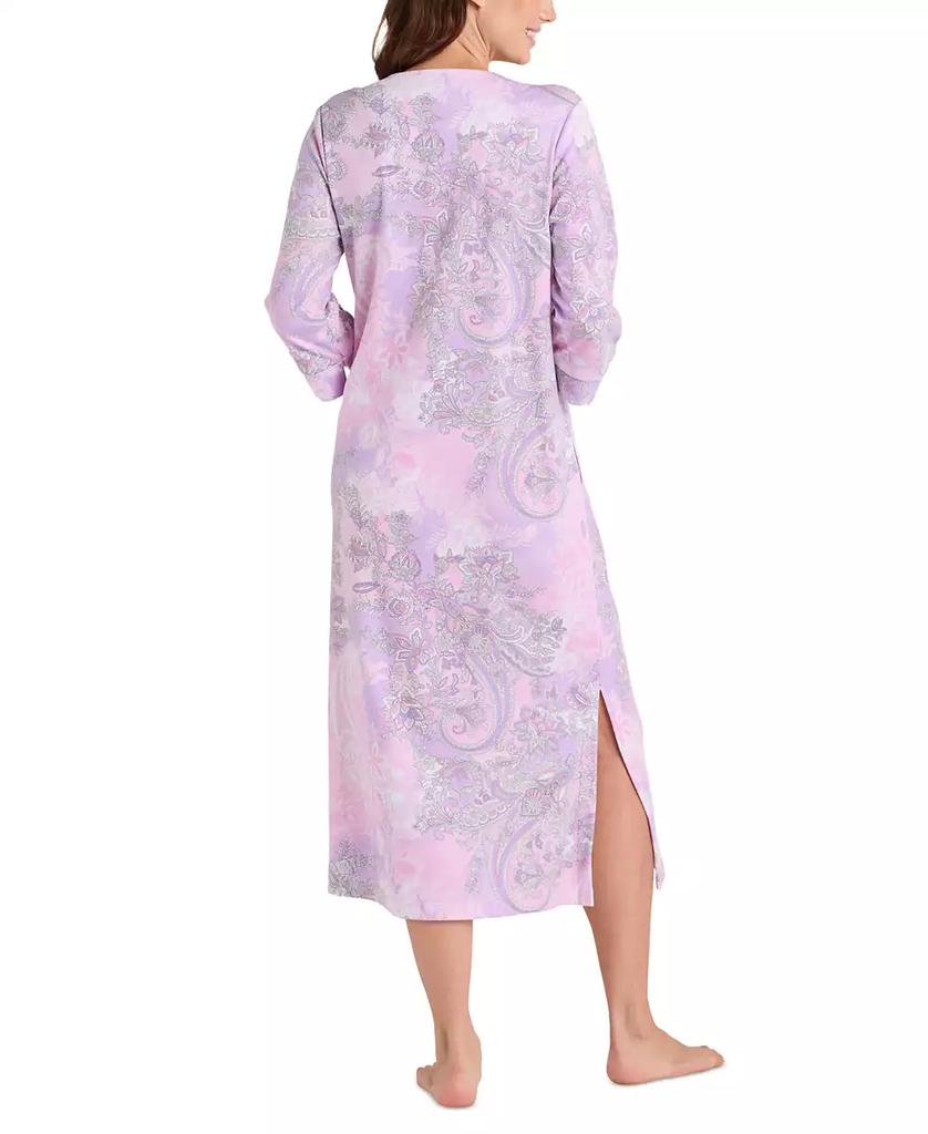 Miss Elaine Women's Printed 3/4-Sleeve Long Robe