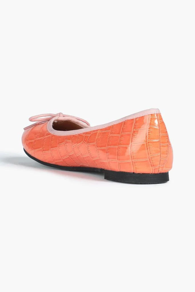 French Sole Amelia croc-effect patent-leather ballet flats 3