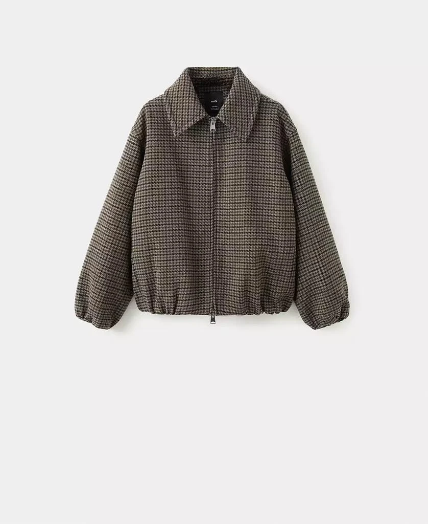 Mango Women
s Houndstooth Wool Jacket 6
