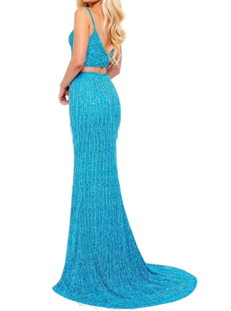 RACHEL ALLAN Rachel Allan - Sequin & Bead Fringe Two-piece Set 2