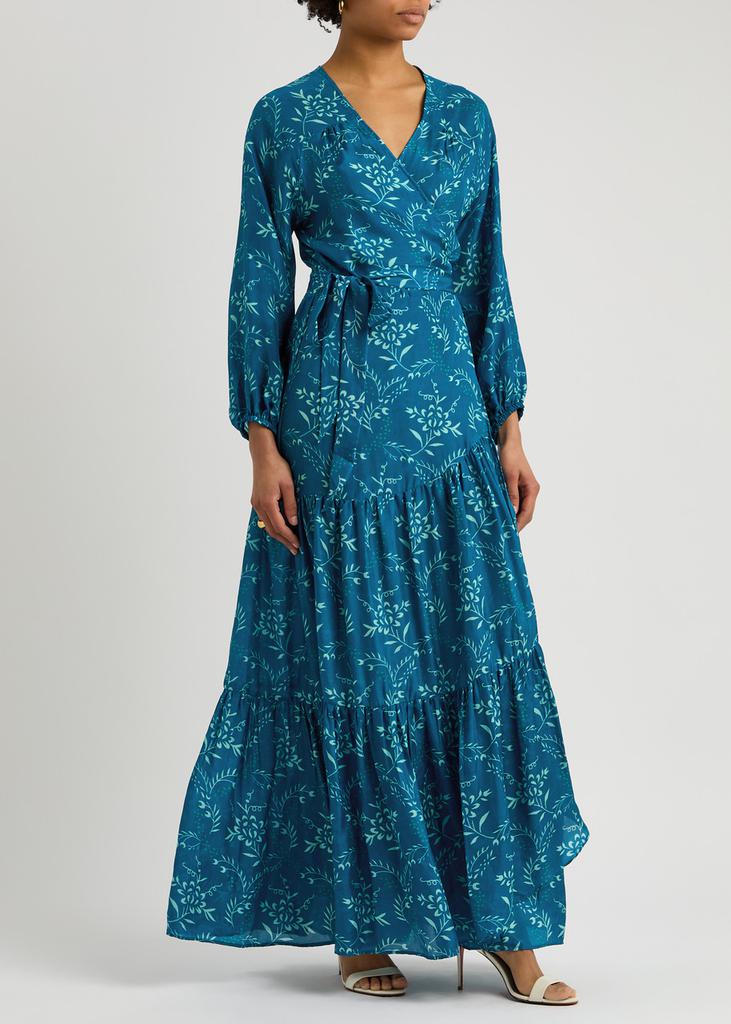 Hannah Artwear Emilia printed silk maxi wrap dress