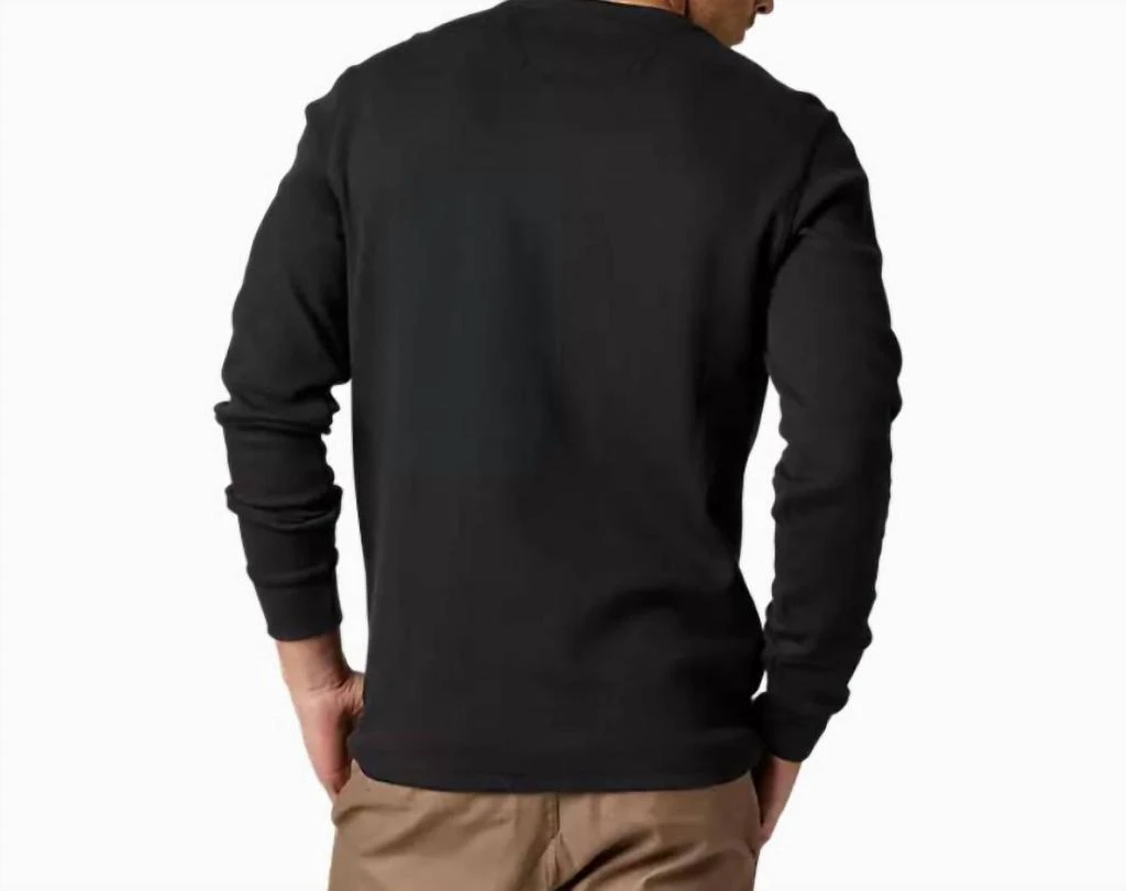 Fox Racing Grunt Work Thermal Henley Shirt In Black 3