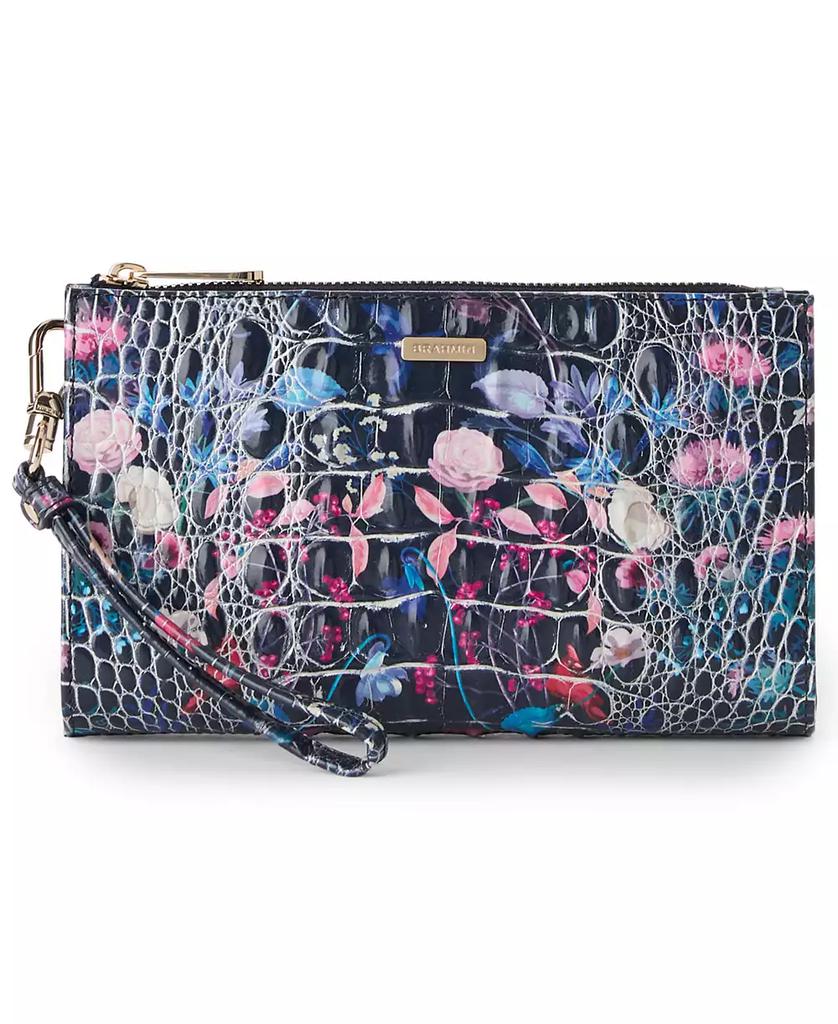 Brahmin Daisy Melbourne Embossed Leather Clutch