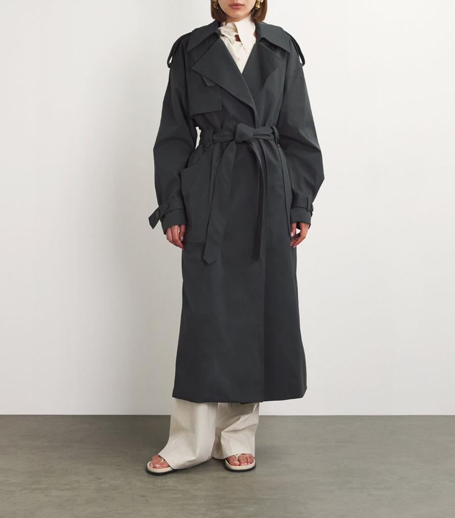 トレンチコート CAMILLA AND MARC Black Polyester Emmerson Trench Coat Evans Classic Trench Coat