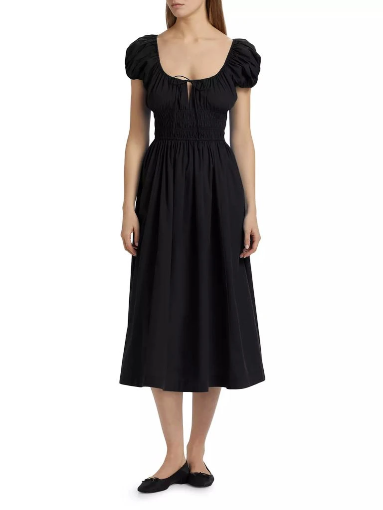 DÔEN Quinn Cotton Shirred Midi-Dress 3