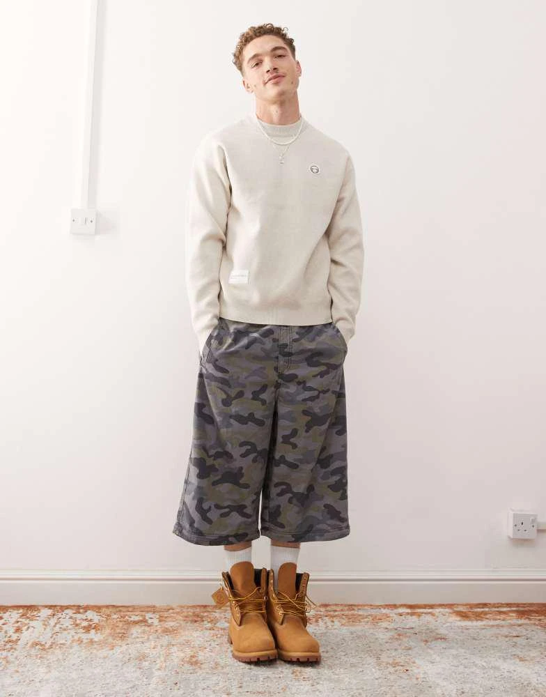 AAPE Aape By A Bathing Ape Now knitted jumper in beige 2