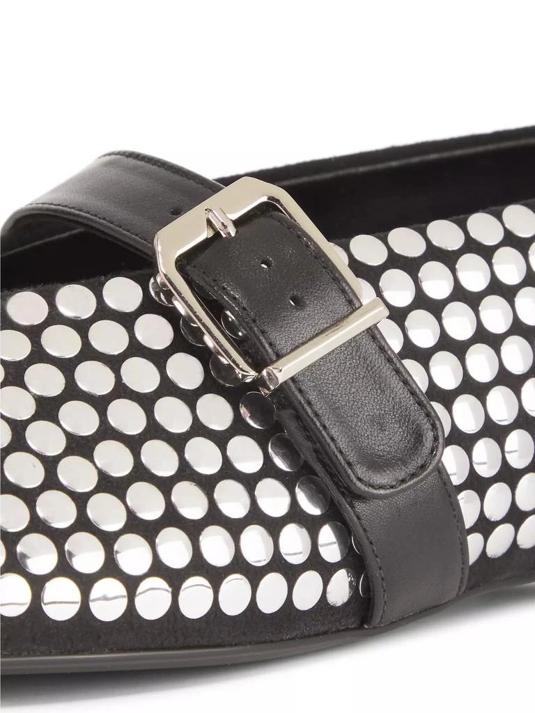 Schutz Eiza Studded Leather Ballet Flats 5