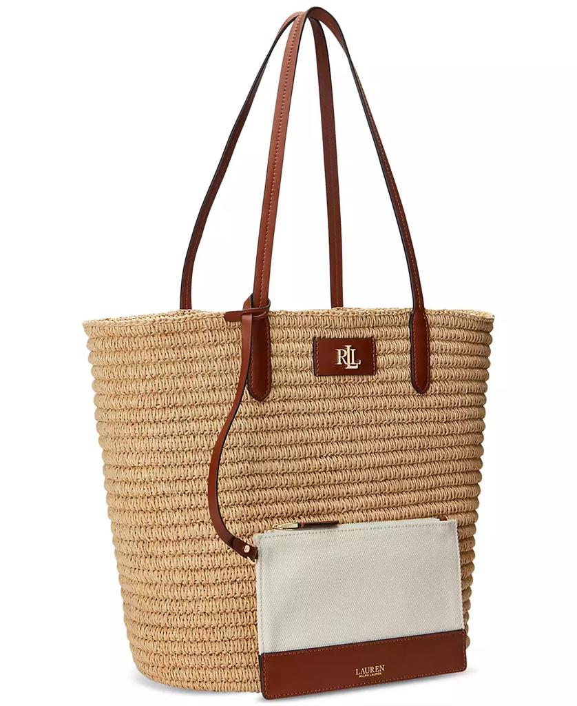 Ralph Lauren Straw Brie Tote Bag