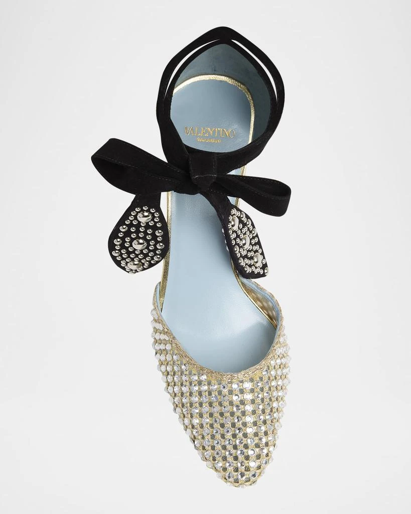 Valentino Crystal Foliage Mesh Pumps 5