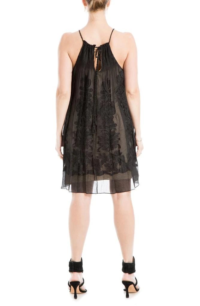 Max Studio Halter Jacquard Short Dress 2