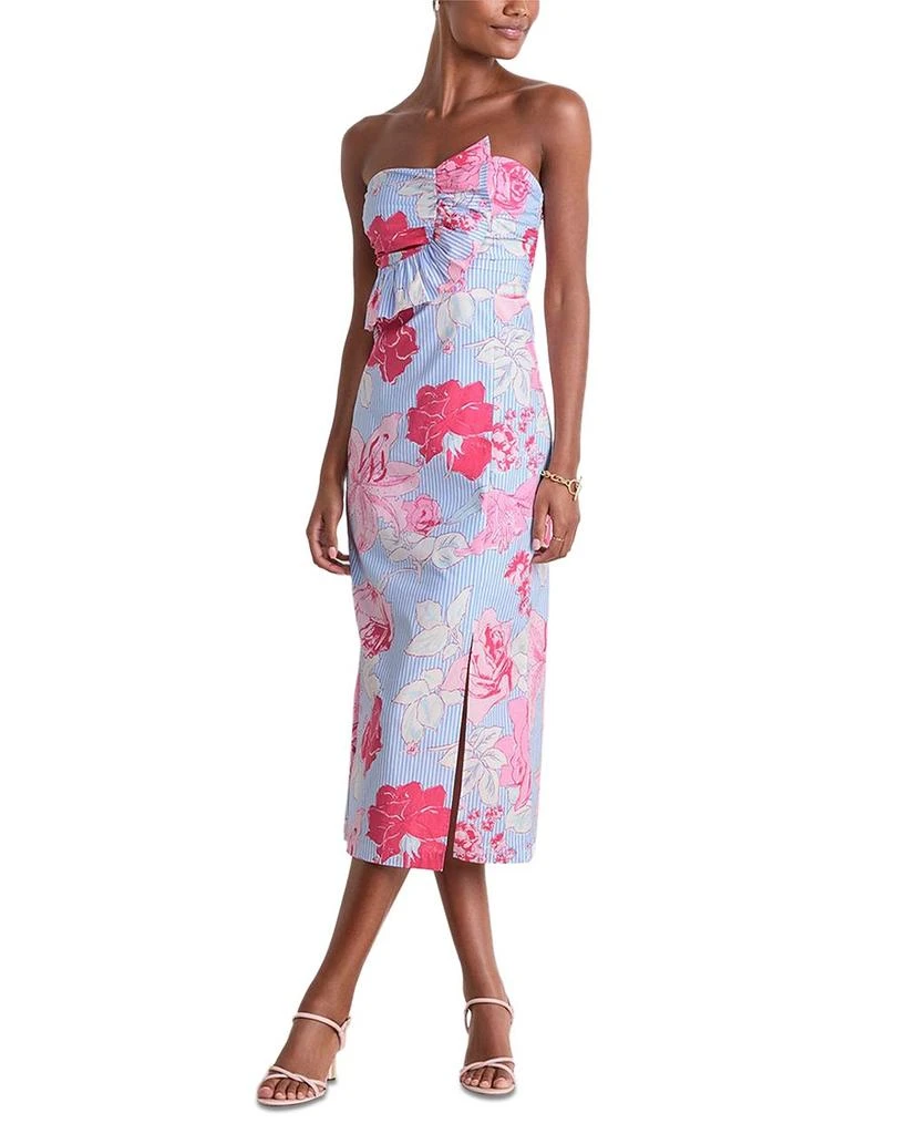 Vineyard Vines Floral Strapless Dress 1
