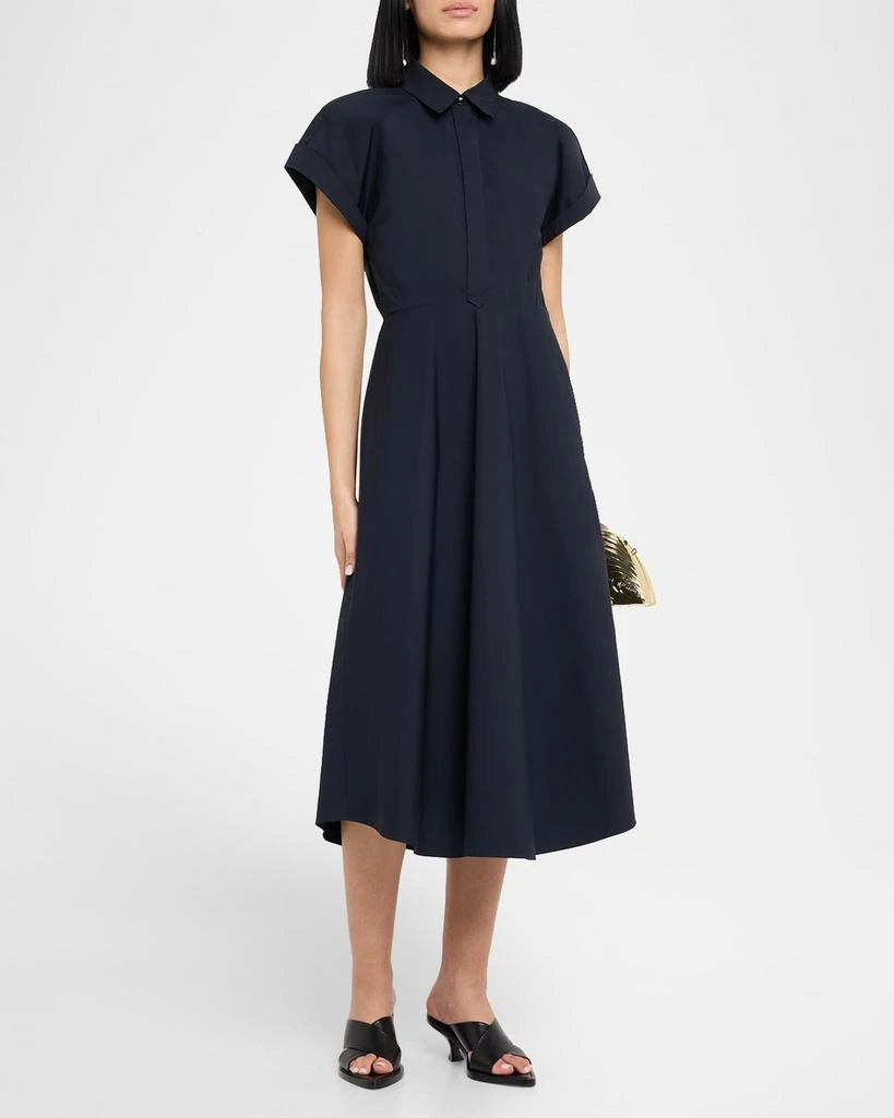 Dorothee Schumacher Poplin Power Short-Sleeve Midi Shirtdress 2