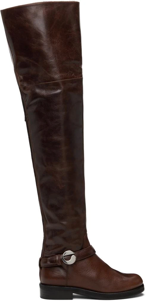 COPERNI Brown Belt High Cavalier Tall Boots 1