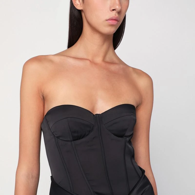 ROTATE Birger Christensen Long dress with black corset 4