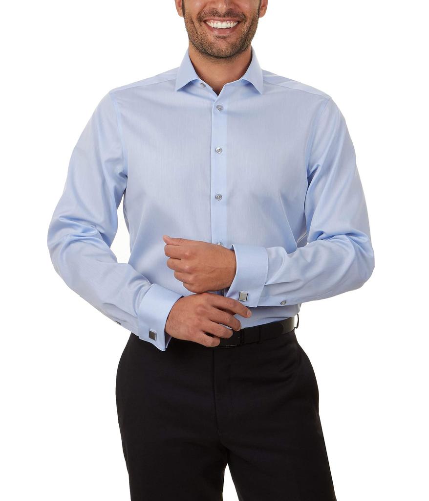 Calvin Klein Dress Shirt Slim Fit Non Iron Herringbone Spread Collar Shirts Free Shipping BeyondStyle