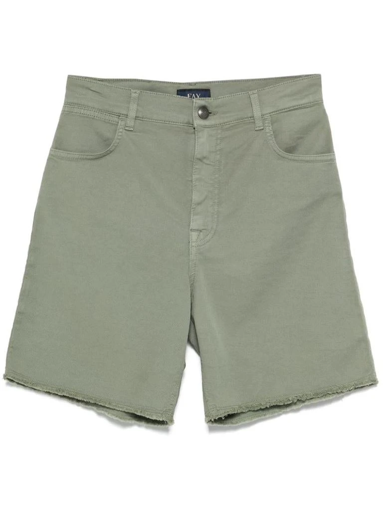 FAY Fay Denim Shorts In Cotton With Logo Patch 1