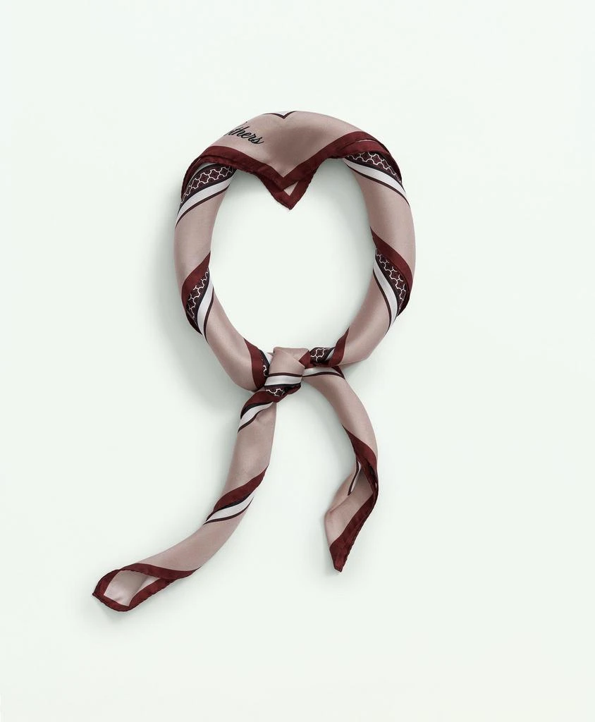 Brooks Brothers Silk Twill Geometric Scarf 2