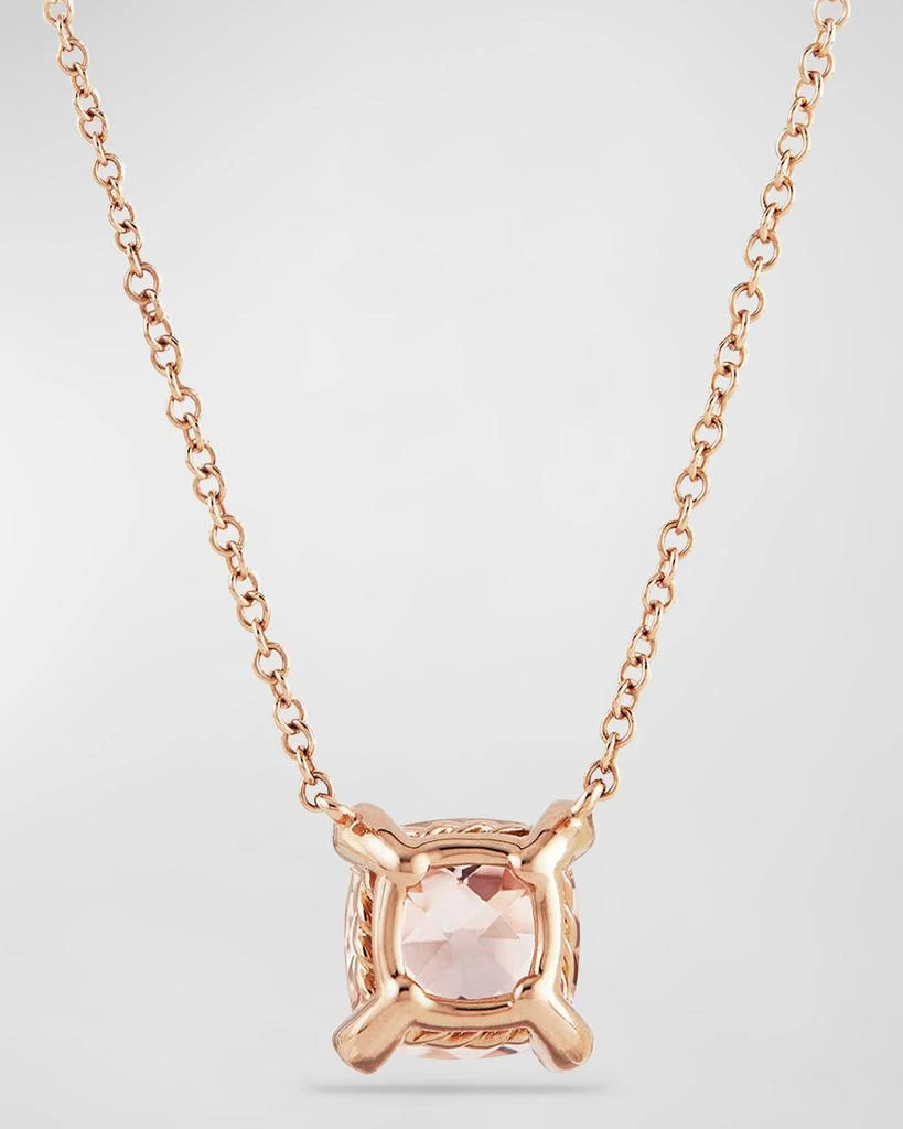 David Yurman Chatelaine 18k Rose Gold Necklace w/ Morganite, 18" 4