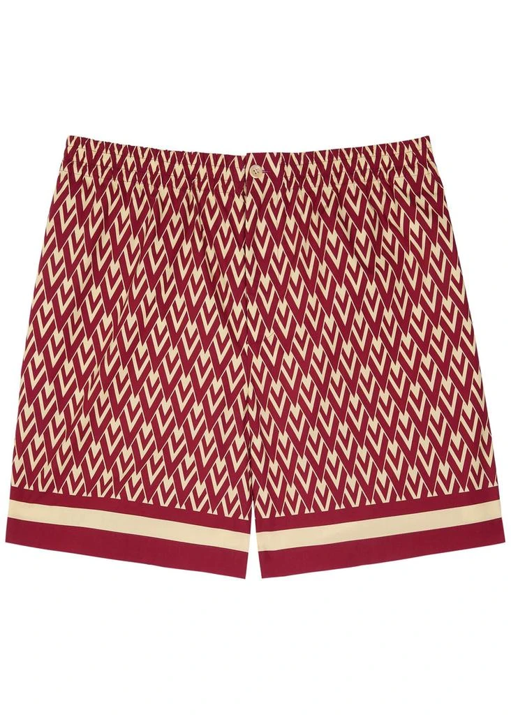 Valentino Toute La V printed cotton-poplin shorts 1