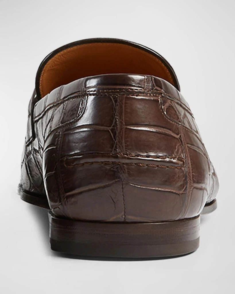 Gucci Men's Jordaan Crocodile Loafers 3